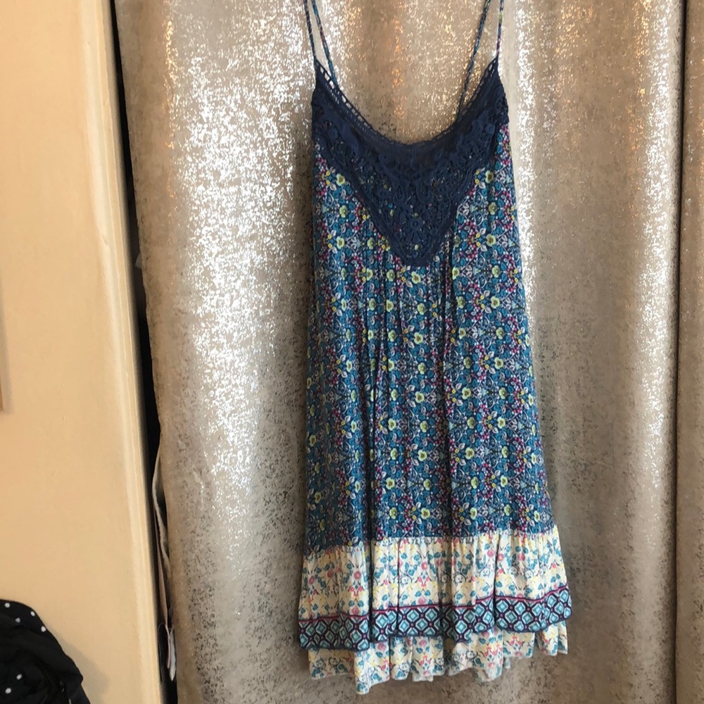 Blue floral dress